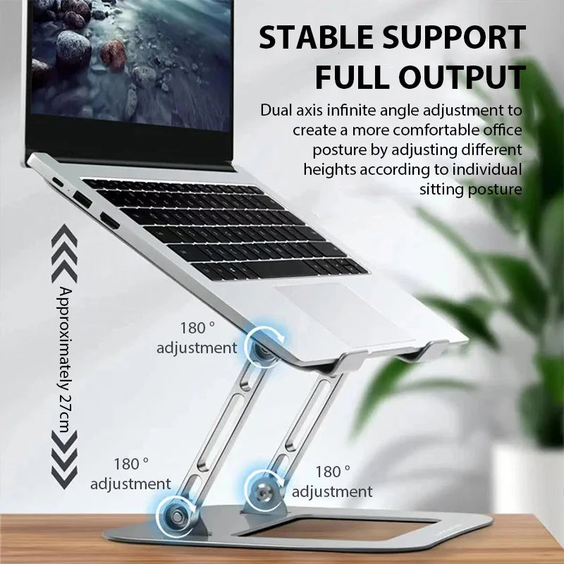 Adjustable Carbon Steel Laptop Stand Up to 17 Inch Portable Foldable Cooling Holder