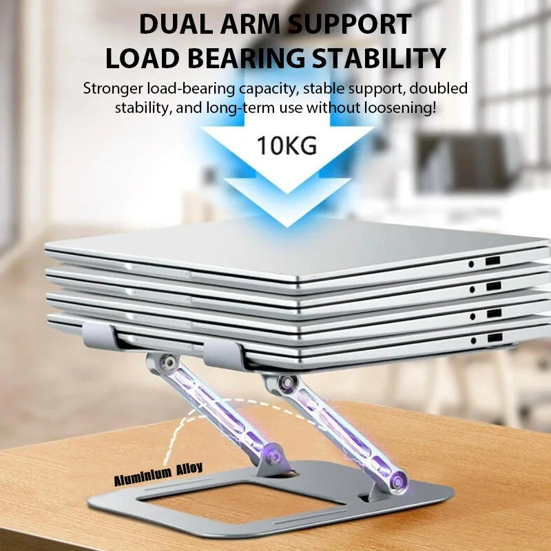 Adjustable Carbon Steel Laptop Stand Up to 17 Inch Portable Foldable Cooling Holder