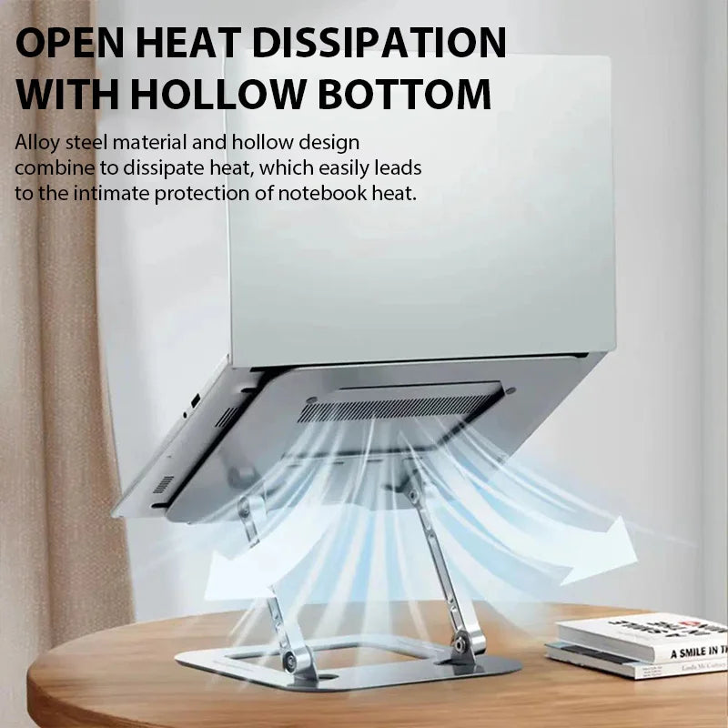 Adjustable Carbon Steel Laptop Stand Up to 17 Inch Portable Foldable Cooling Holder